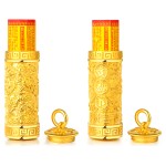 999 Pure Gold Samantabhadra Guardian Pendant - Dragon & Snake Zodiac Birth Buddha